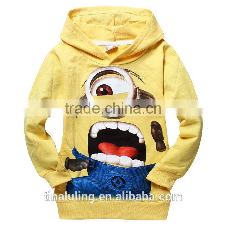 100% cotton baby boys cartoon hoodies children sweatshirts baby pullover for 2-8years