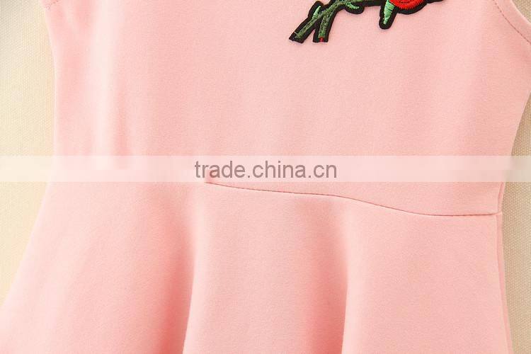 2017 new design spring summer kids outfit wholesale children dress baby girls cute cheap Kid Clothes