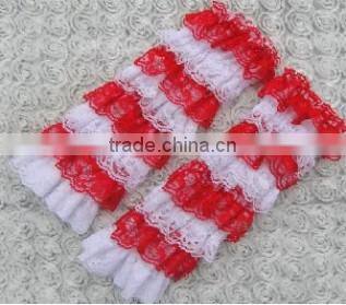 wholesale fancy dress lace ruffle knitting leg warmers for kids