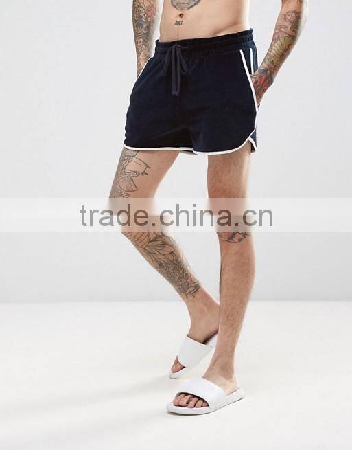 Custom velour sports pent men, runner shorts, gym fitness shorts