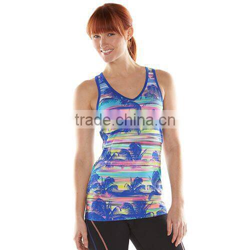 Women Personalized Racerback Tank Top Custom Printed Loose Fit Workout tank top