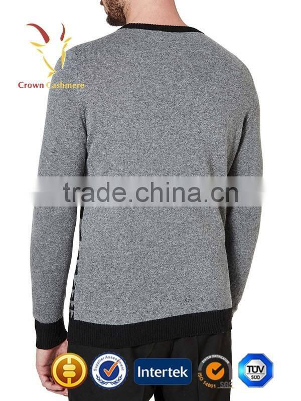 Intarsia Men's Blend Male Cashmere Sweater 2016