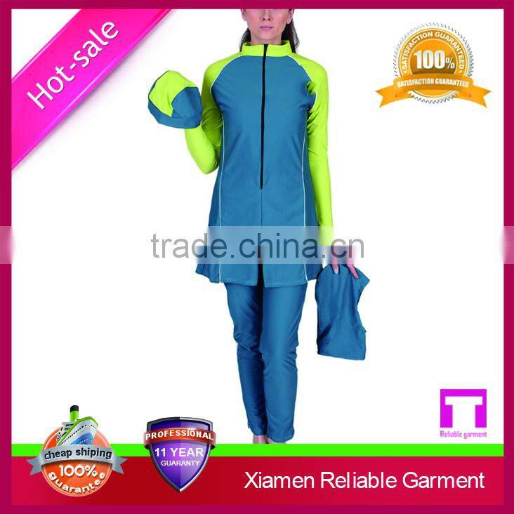 High waist islamic swimsuits muslim swimwear