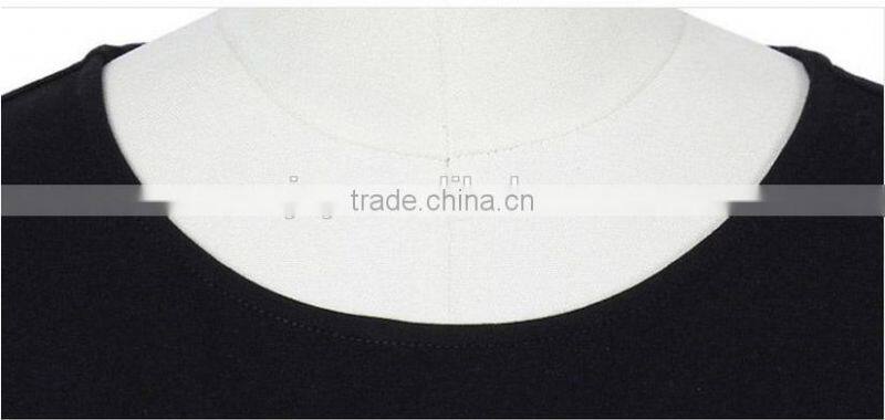 Black long sleeve splicing into color shift dress