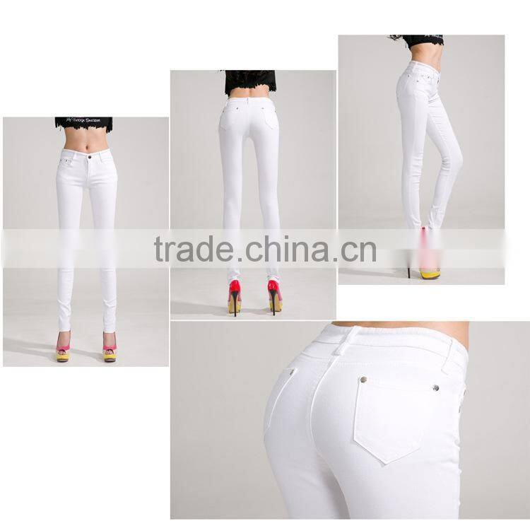 New Women's pants Sexy Spring elastic candy colored pencil Pants Jeans Trousers women's jeans