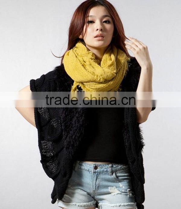 2016 latest design spring smiles batwing sleeve free size Korean style half sleeve loose knit cardigan latest