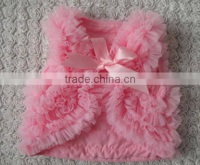 2014 hot sale wholesale sweet girls fashion chiffon ruffle shawls 0-7 yrs old