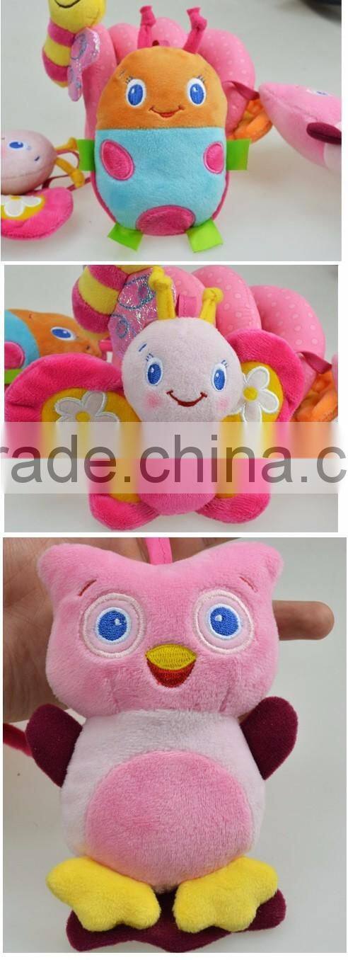 Multifunctional Hanging Animal Ornament/Baby Spiral Toy/plush bed winding toy