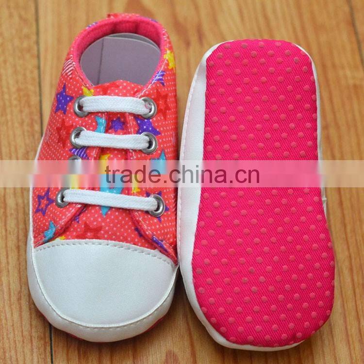 Star printed Baby footwear with shoestring