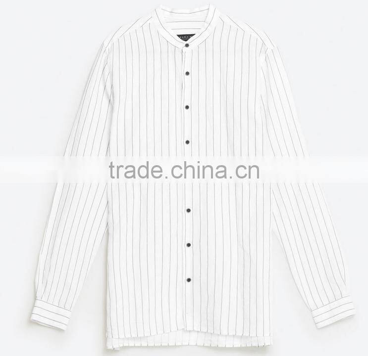 Seven men solid color shirt sleeve shirt