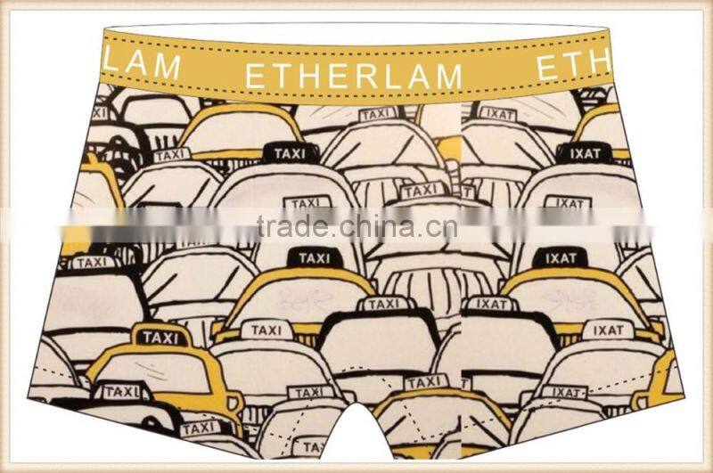 Traffic Lights Taxi Cars Car men's sey mesh boer shorts soft nylon breathable fabric underwear U conve pouch