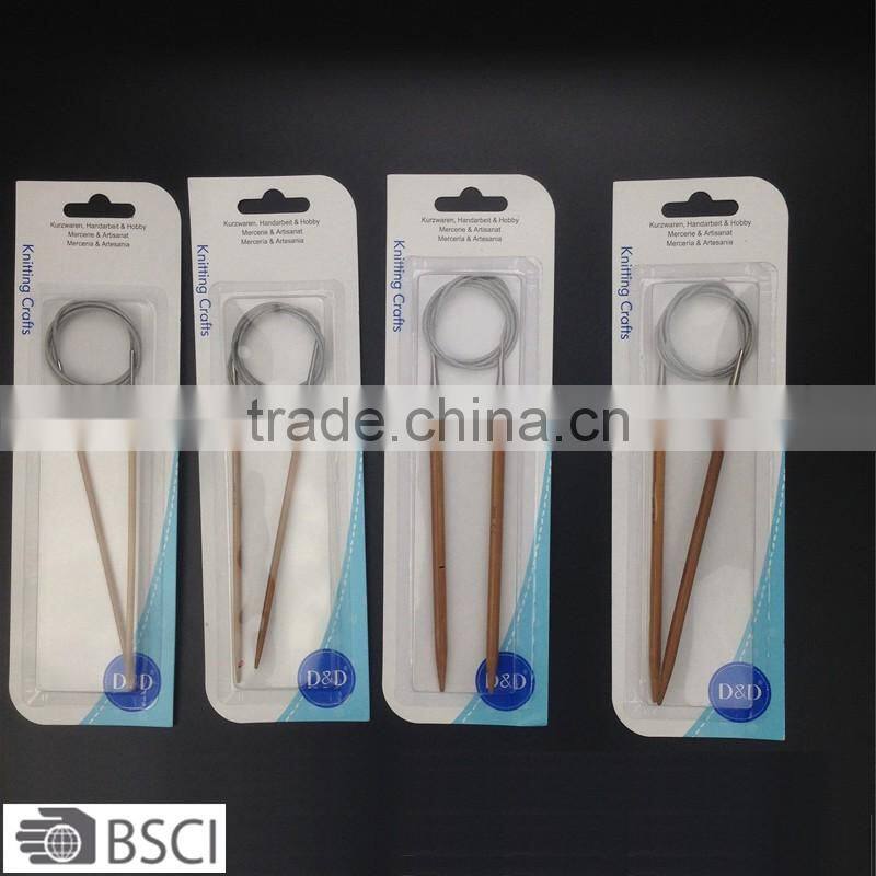 D&D metal needlework materials stich holder bamboo circular knitting needles set