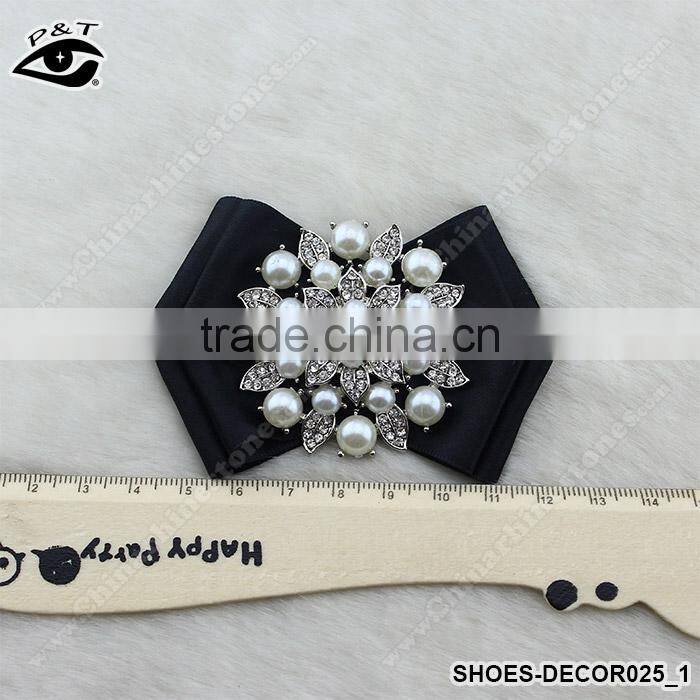 Elegant Ornament For High Heel Shoes Pearl Rhinestone Accessories for lady shoes