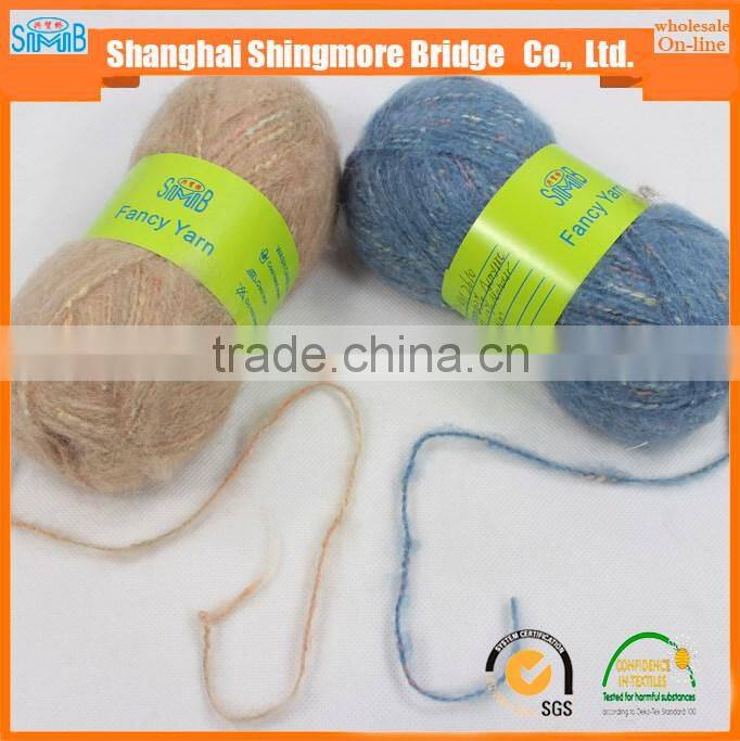 color point lantern mohair fancy yarn hand knitting acrylic mohair polyester blended yarn