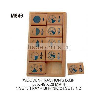 School supplies (M646) WOODEN FRACTION STAMP
