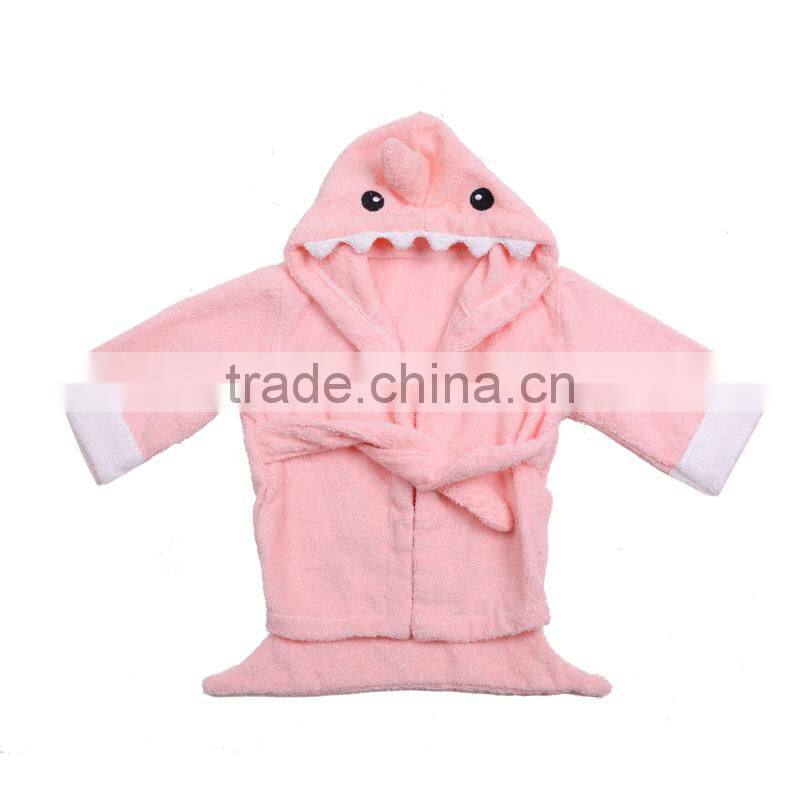 Cute Baby Bath Robe Blue Shark Bath Robe Kids Bath Robe