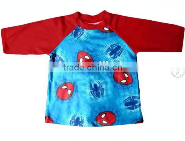 2017 fashion kids Small superman raglan design boys wholesale t- shirts
