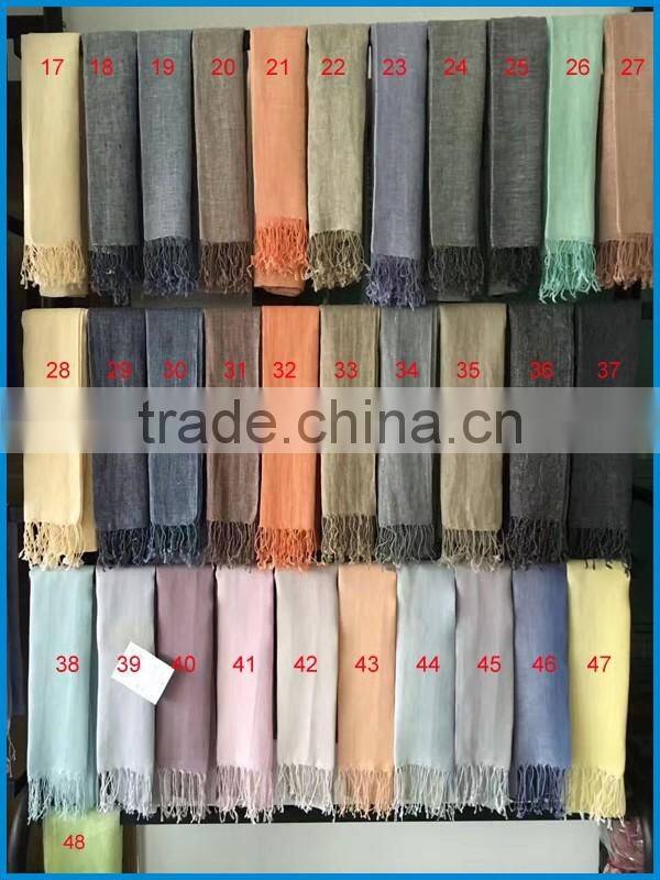 Women's fashion woven linen cotton china scarf