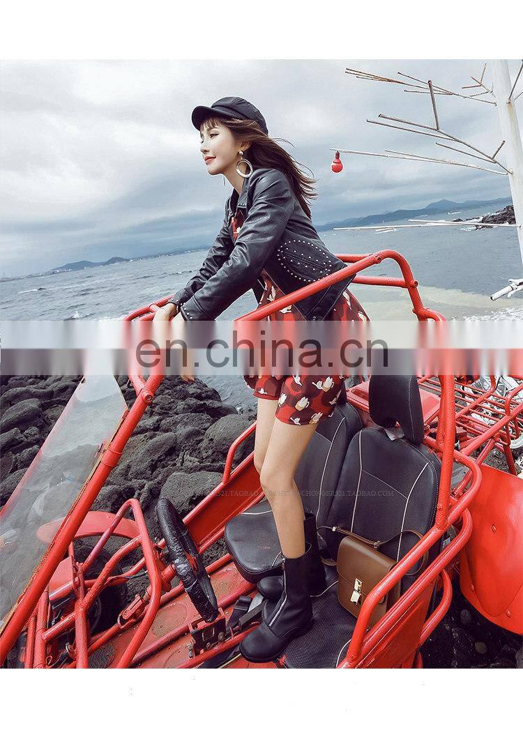 Top Quality Women Spring Real Leather Sheepskin Coat