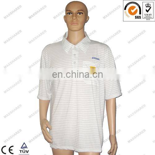 Best selling OEM Design esd work wear Antistatic Polo T-shirt Made in china