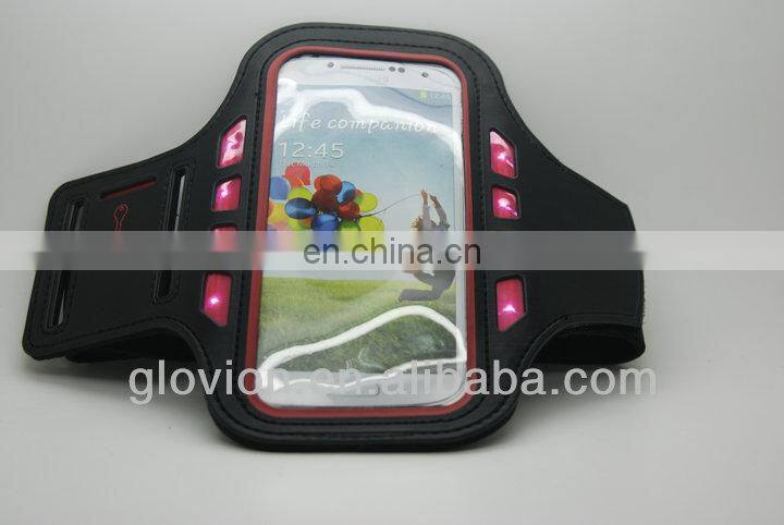 Lighted sport running armband waterproof phone neoprene armband