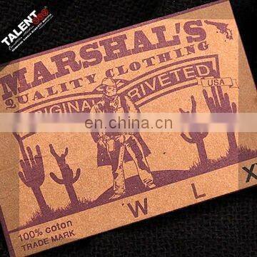 kraft-wash-paper denim leather label patch