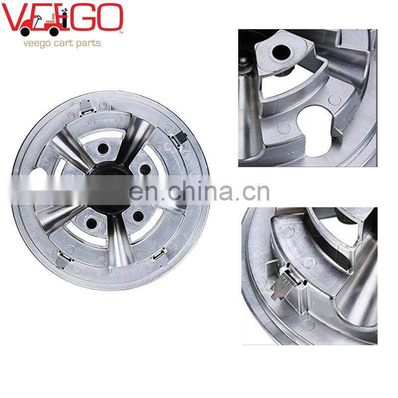 Set of 4 205/50-10 Street/Turf Golf Cart Tires w/ Machined/Black Wheels