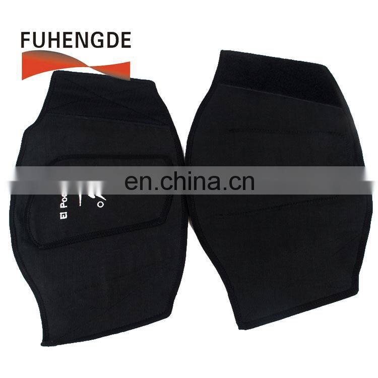 Latest designs sporting band logo embroidery elastic leg strap wrap with iron protection