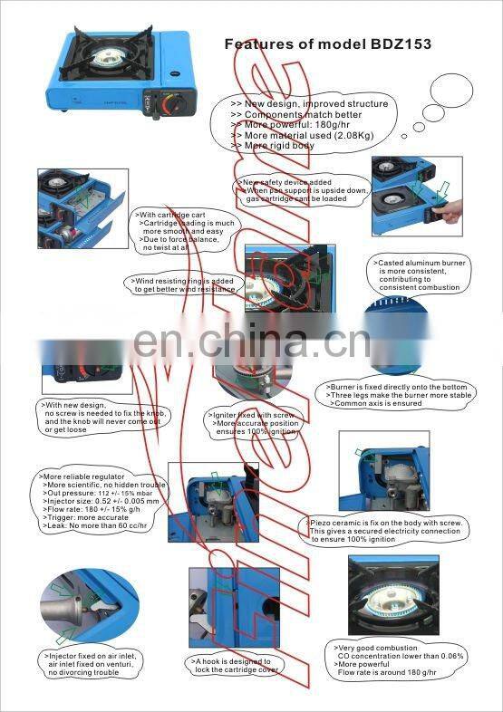 Canister stove _ BDZ-153 _ CE approved _ REACH _ RoHS