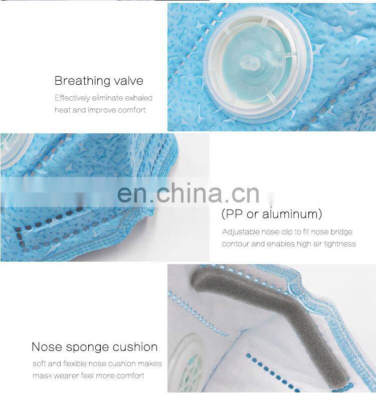 Disposable FFP2 Dust Mask Fold Mask with Valve