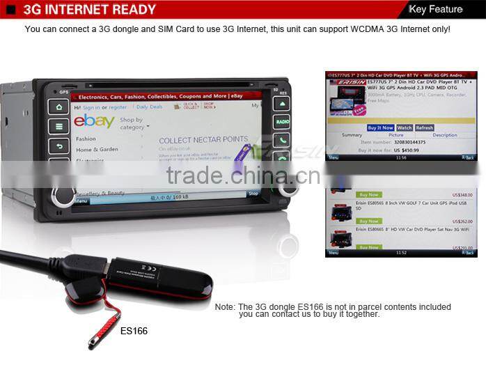 Erisin ES7603M 7" Car Audio DVD GPS Navigation System for Vitz Hilux
