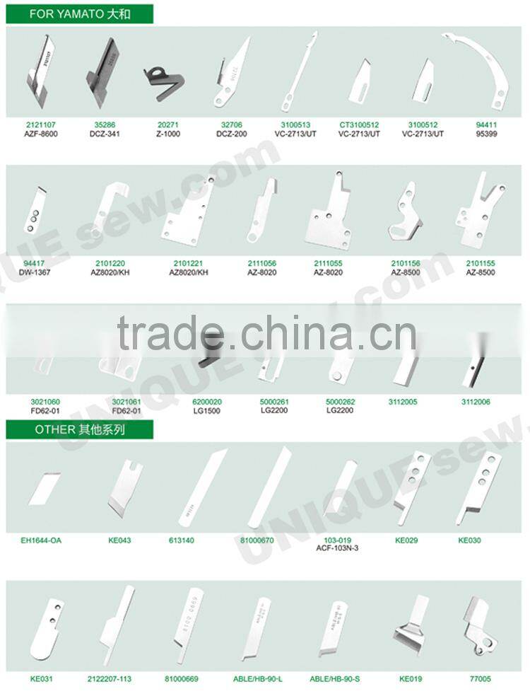 knife for sewing machine and cutting machine 2