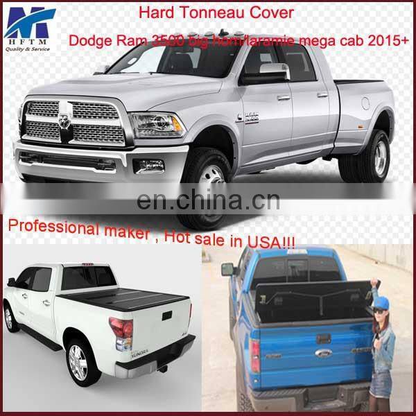 Retractable cargo bed cover truck box covers for Dodge Ram 3500 big horn laramie mega cab 2015+