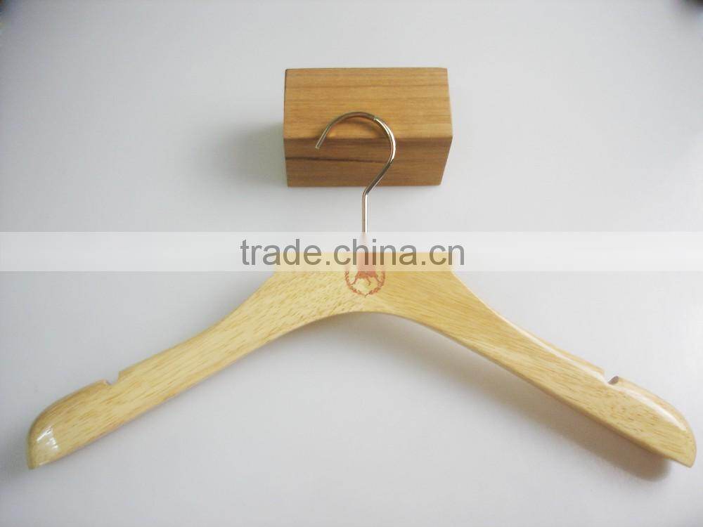 HA7060 natural laudray clothes hanger wooden dress hanger for coat