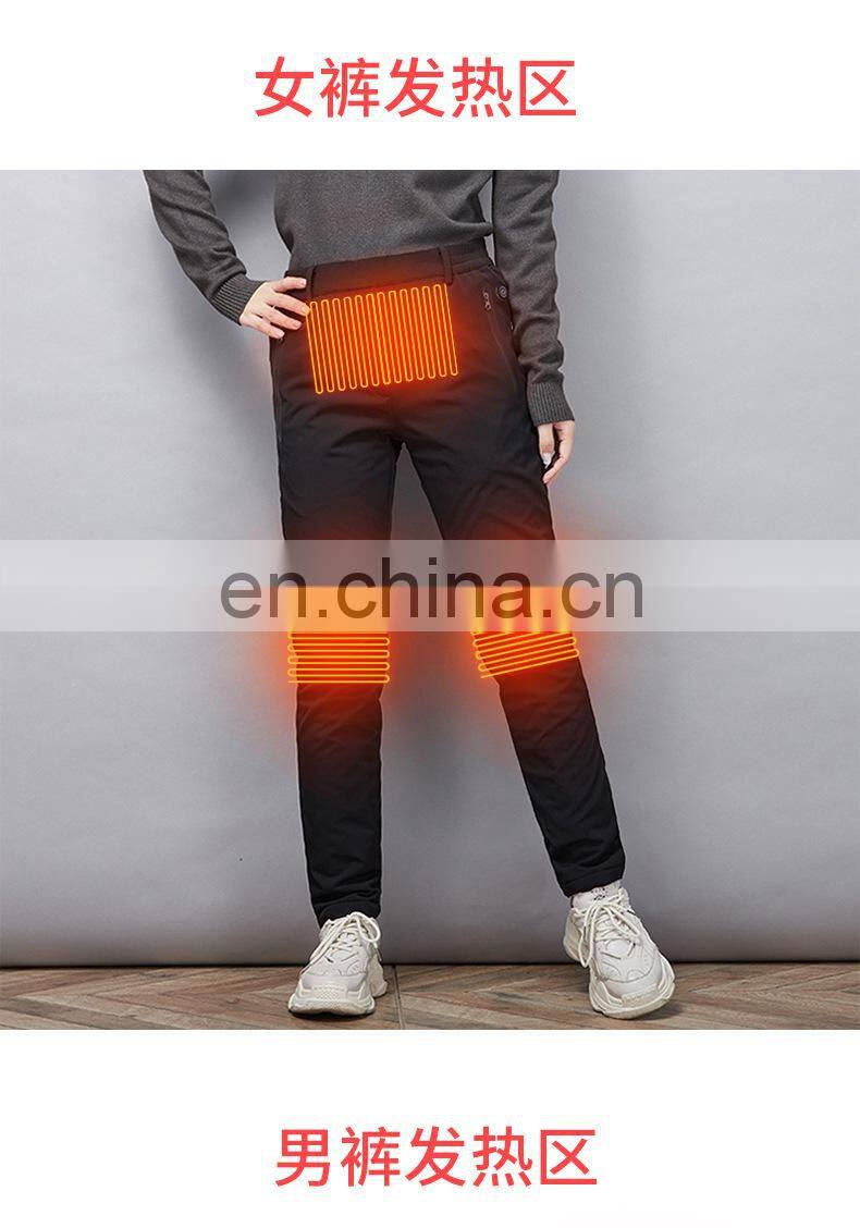 New smart constant temperature knee pad heating pants winter lovers plus velvet thickening men and women heating pants