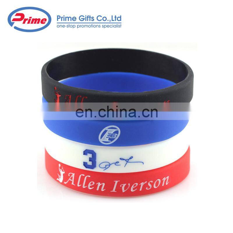 Factory Supply Custom Basketball Silicone Wristband