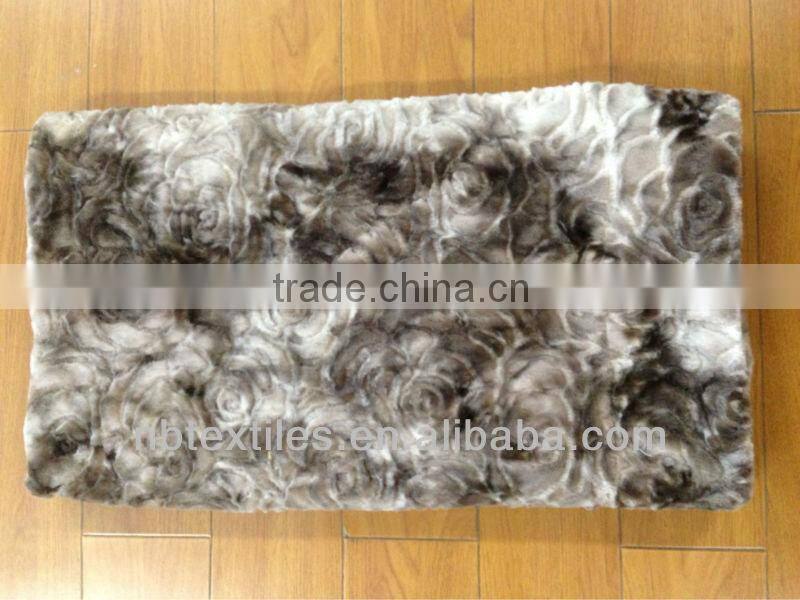 100%polyester PV fleece/plush blanket,flower design