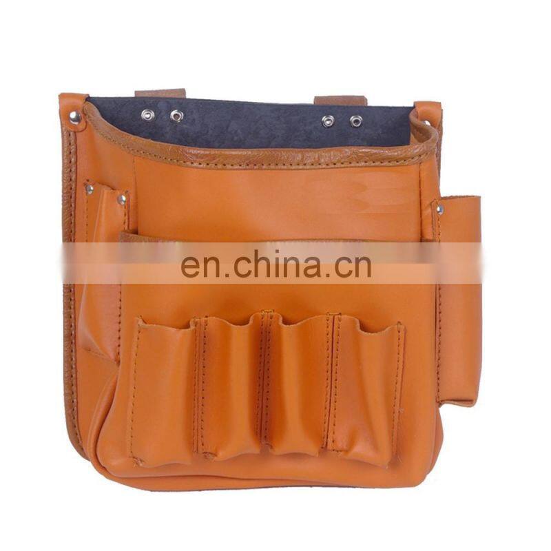 Brown Electrician Tool Bag Silver Green RISING STAR Leather Electrician Tool Pouch Bag