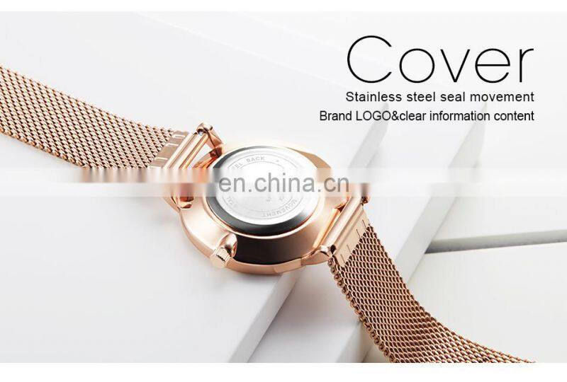 SHENGKE Hot Selling SS Mesh Band Watch IP Plated Rosegold Luxury Ladies Watch K0093L