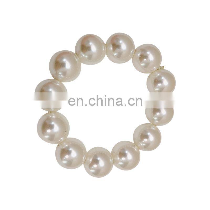 Woman Big Pearl Hair Ties Fashion Korean Style Hairband Scrunchies Girls Ponytail Holders Rubber Band Hair Accessories