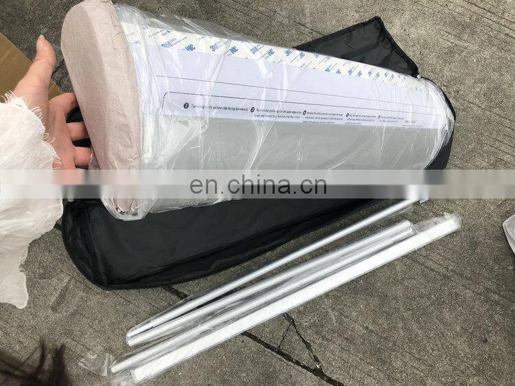 Luxury Wide base roll up banner stand (aluminum+Magnet cover,double oxford bag,electroplating cover)