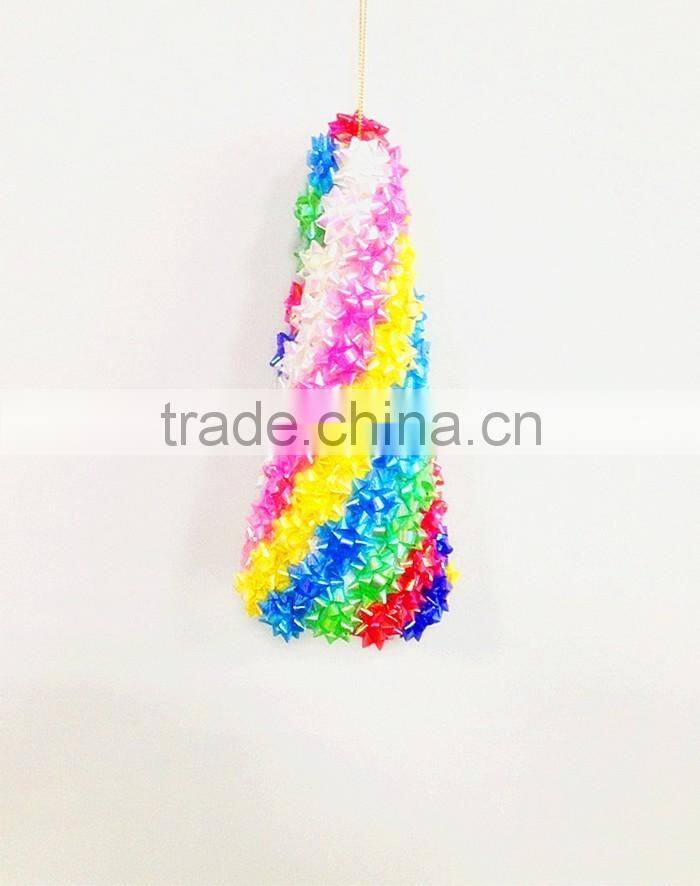 New Design Tower-shape Table Decorative Ribbons made of Star Bows for Party, Xmas Decorative