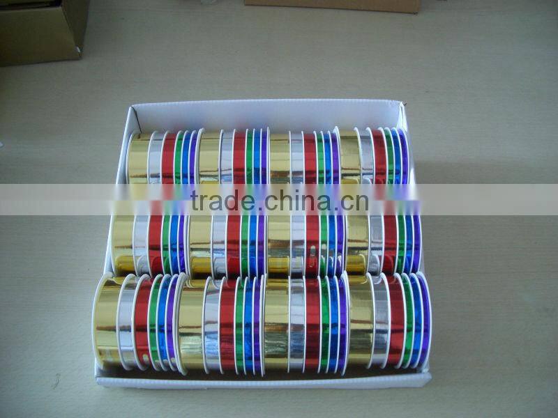 interior decoration pp 5mm*10m beautiful ribbon egg and spool bows deoration rolls for gift packing