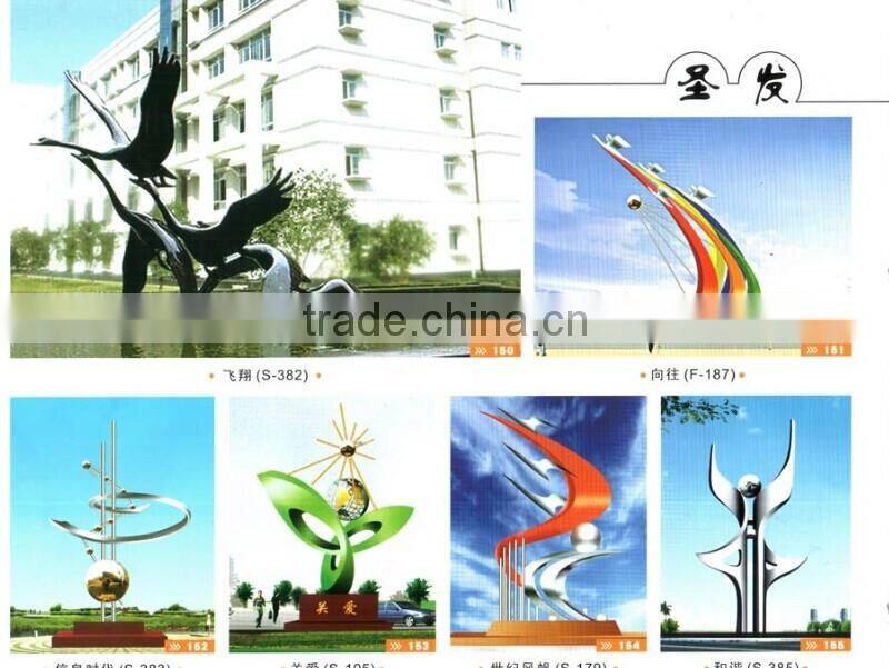 stainless steel Dolphins fountain sculpture