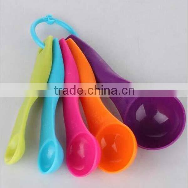 Wholesale measuring spoon set colorful ABS set of 5pieces measuring spoons teaspoon baking tools spoon set