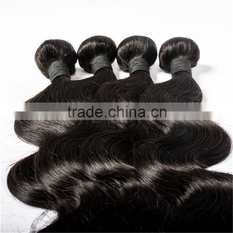 WJ005 Human hair weave beauty 7a grade virgin unprocessed natural brazilian body wave hair natural color
