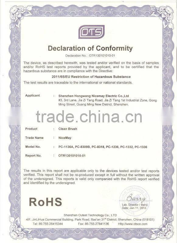 handheld rotary facial brush with 6 heads