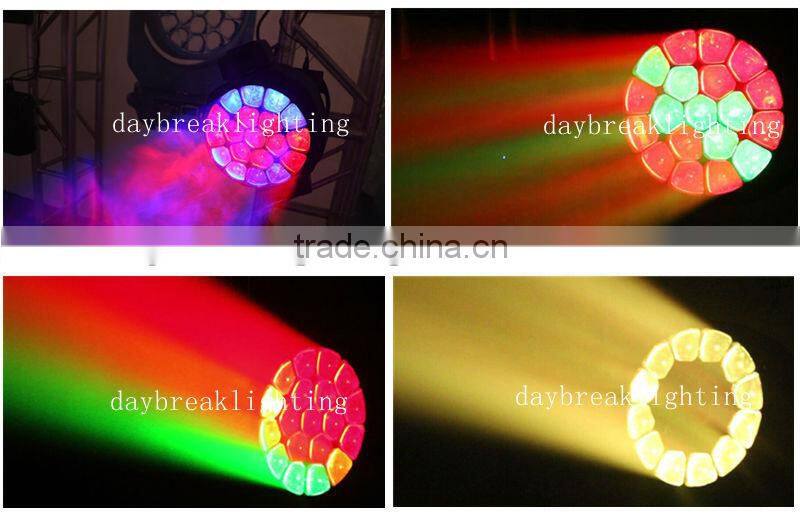 led wash moving head , new stage led lighting b-eye led zoom wash beam 3in1, 19PCS RGBW Super effect b eyes