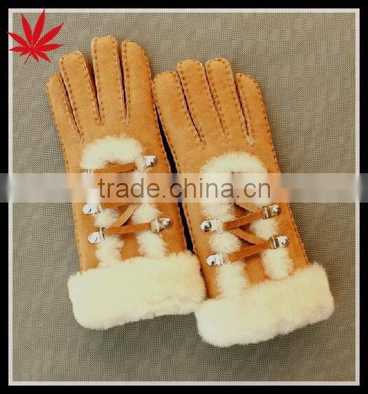 Lovely and sweet girls gift double face leather glove