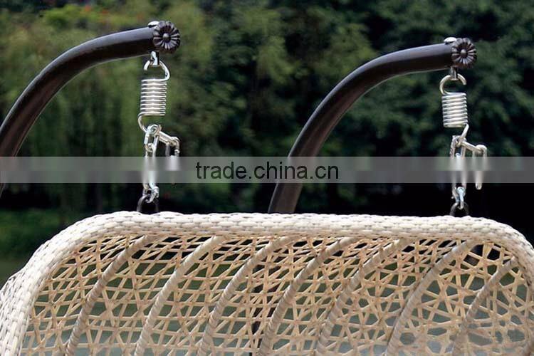 Luxury Outdoor Furniture Double Seat Hanging Indoor Swing Rattan Egg Chair Living Room Swing Chair